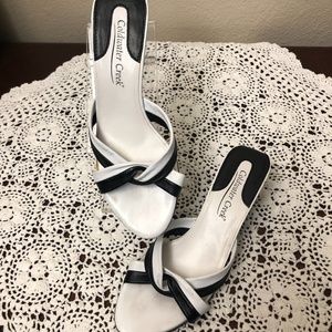 Coldwater Creek Black/White Slip On Heels